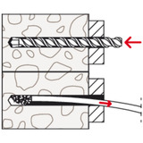 fischer Cheville à tige longue HybridPower 10x90 T Rouge/gris