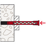 fischer Cheville à tige longue HybridPower 10x90 T Rouge/gris
