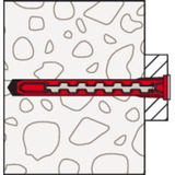 fischer Cheville à tige longue HybridPower 10x90 T Rouge/gris