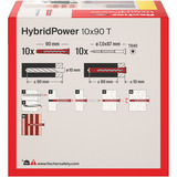 fischer Cheville à tige longue HybridPower 10x90 T Rouge/gris