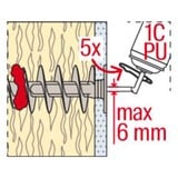 fischer Cheville pour isolant FID II Plus 80mm Blanc