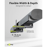 goobay Support mural universel pour barre de son Noir