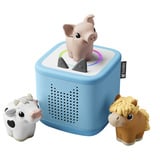 tonies Toniebox 2 Bleu Ciel Starter Set My First Tonies Bauernhof, Haut-parleur 