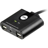 ATEN Commutateur de partage des périphériques USB 2.0 à 2 x 4 ports, Switch KVM Noir, Aten Commutateur de partage des périphériques USB 2.0 à 2 x 4 ports, Noir