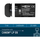 Ansmann A-Can LP E 6 Lithium-Ion (Li-Ion) 1400 mAh, Batterie appareil photo 1400 mAh, 7,4 V, Lithium-Ion (Li-Ion)