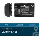 Ansmann A-Can LP E 6 Lithium-Ion (Li-Ion) 1400 mAh, Batterie appareil photo 1400 mAh, 7,4 V, Lithium-Ion (Li-Ion)