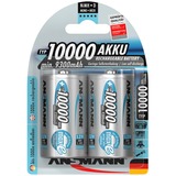 Ansmann NiMh Professionnel Mono D HR20, Batterie Argent, D, Hybrides nickel-métal (NiMH), 1,2 V, 10000 mAh, 33 x 61.5