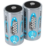 Ansmann NiMh Professionnel Mono D HR20, Batterie Argent, D, Hybrides nickel-métal (NiMH), 1,2 V, 10000 mAh, 33 x 61.5