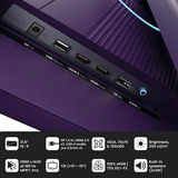 Arozzi Nova 32T2K180 31.5" Moniteur gaming Violâtre, 1x DisplayPort, 2x HDMI, 180 Hz