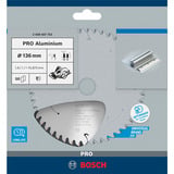 Bosch 2 608 837 753 lame de scie circulaire 13,6 cm 1 pièce(s) Aluminium, 13,6 cm, 1,59 cm, 1,1 mm, 1,6 mm, 1 pièce(s)