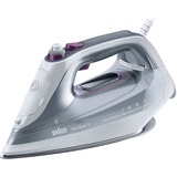 Braun SI 9187 EWH Fer à vapeur Semelle Eloxal 2800 W Blanc Gris, Fer à vapeur, Semelle Eloxal, 2,5 m, 230 g/min, Blanc, 50 g/min