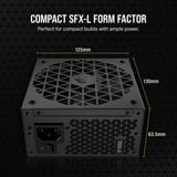 Corsair SF1000L Reconditionné alimentation modulaire 1000 watt Noir, 5x PCIe
