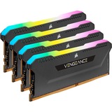 Corsair Vengeance CMH64GX4M4E3200C16 module de mémoire 64 Go 4 x 16 Go DDR4 3200 MHz, Mémoire vive 64 Go, 4 x 16 Go, DDR4, 3200 MHz, 288-pin DIMM, Noir