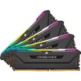 Corsair Vengeance CMH64GX4M4E3200C16 module de mémoire 64 Go 4 x 16 Go DDR4 3200 MHz, Mémoire vive 64 Go, 4 x 16 Go, DDR4, 3200 MHz, 288-pin DIMM, Noir