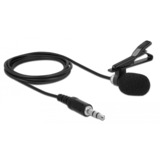 DeLOCK 66279 microphone Noir Microphone à clipser Noir, Microphone à clipser, -30 dB, 50 - 16000 Hz, 2200 Ohm, Omnidirectionnel, Avec fil