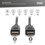 Digitus Câble de connexion HDMI haute vitesse, avec Ethernet, Full HD 1080i/p Noir