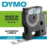 Dymo D1 étiquettes autocollantes authentiques | impression en noir sur fond clair | 9 mm x 7 m | pour étiqueteuses LabelManager, Ruban Noir sur transparent, Polyester, Belgique, -18 - 90 °C, DYMO, LabelManager, LabelWriter 450 DUO