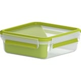 Emsa 518104 gamelle Boîte de rangement alimentaire 0,85 L Polypropylène (PP), Élastomère thermoplastique (TPE) Vert, Transparent 1 pièce(s), Lunch-Box Vert clair/transparent, Boîte de rangement alimentaire, Adulte, Vert, Transparent, Polypropylène (PP), Élastomère thermoplastique (TPE), Monochromatique, Carré