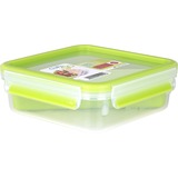 Emsa 518104 gamelle Boîte de rangement alimentaire 0,85 L Polypropylène (PP), Élastomère thermoplastique (TPE) Vert, Transparent 1 pièce(s), Lunch-Box Vert clair/transparent, Boîte de rangement alimentaire, Adulte, Vert, Transparent, Polypropylène (PP), Élastomère thermoplastique (TPE), Monochromatique, Carré