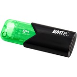 Emtec Click Easy lecteur USB flash 64 Go USB Type-A 3.2 Gen 1 (3.1 Gen 1) Noir, Vert, Clé USB Vert/Noir, 64 Go, USB Type-A, 3.2 Gen 1 (3.1 Gen 1), Sans capuchon, Noir, Vert