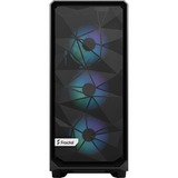 Fractal Design Meshify 2 Compact RGB Black TG Light Tint, Boîtier PC Noir, 2x USB-A | 1x USB-C | RGB | Tempered Glass