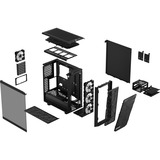 Fractal Design Meshify 2 Compact RGB boîtier midi tower Noir | 2x USB-A | 1x USB-C | RGB | Verre Trempé