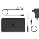 ICY BOX Dual bay, HDD/SSD USB 3.2, Boîtier RAID Noir