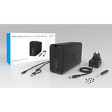 ICY BOX Dual bay, HDD/SSD USB 3.2, Boîtier RAID Noir