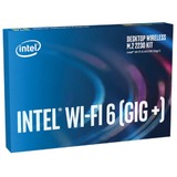 Intel® Kit de bureau ® Wi-Fi 6 (Gig+), Adaptateur WLAN Interne, Sans fil, PCI Express, WLAN, Wi-Fi 6 (802.11ax), 2400 Mbit/s