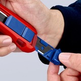 KNIPEX Couteau universel CutiX, Cutter Rouge/Bleu, 2 lames incluses