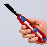 KNIPEX Couteau universel CutiX, Cutter Rouge/Bleu, 2 lames incluses