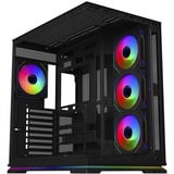 Krux Atron boîtier midi tower Noir | 2x USB-A | 1x USB-C | RGB | Verre Trempé