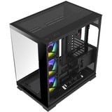 Krux Atron boîtier midi tower Noir | 2x USB-A | 1x USB-C | RGB | Verre Trempé