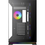 Krux Atron boîtier midi tower Noir | 2x USB-A | 1x USB-C | RGB | Verre Trempé
