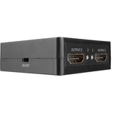 Lindy Splitter HDMI 18G 2 ports, compact, Repartiteur HDMI Noir, compact, HDMI, 2x HDMI, 3840 x 2160 pixels, Noir, Métal, 60,5 mm