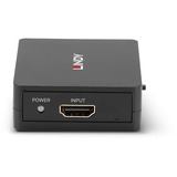 Lindy Splitter HDMI 18G 2 ports, compact, Repartiteur HDMI Noir, compact, HDMI, 2x HDMI, 3840 x 2160 pixels, Noir, Métal, 60,5 mm