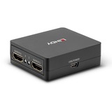 Lindy Splitter HDMI 18G 2 ports, compact, Repartiteur HDMI Noir, compact, HDMI, 2x HDMI, 3840 x 2160 pixels, Noir, Métal, 60,5 mm
