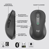 Logitech Signature M650 - Gaucher, Souris Graphite, Taille L