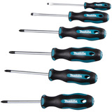 Makita Set de tournevis 6 pièces Noir/Bleu