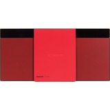 Panasonic SC-HC304 Lecteur CD Hi-Fi Rouge, Système compact Rouge, 2,5 kg, Rouge, Lecteur CD Hi-Fi