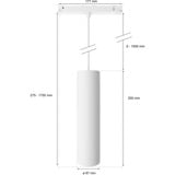 Philips Hue Lampe pendante cylindrique Perifo Blanc, Philips Hue White and Color ambiance Suspension cylindrique Perifo, Eclairage intelligent par suspension, Bluetooth, Blanc, LED intégrée, Métal, Blanc