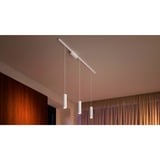 Philips Hue Lampe pendante cylindrique Perifo Blanc, Philips Hue White and Color ambiance Suspension cylindrique Perifo, Eclairage intelligent par suspension, Bluetooth, Blanc, LED intégrée, Métal, Blanc