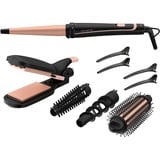 Rowenta Infinite Looks CF4231 Multistyler À chaleur Noir, Bronze 1,8 m Noir/abricot, Multistyler, À chaleur, Barre de défilement, Forme de baril raide, 190 °C, 60 s
