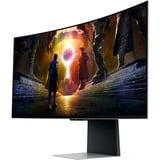 Samsung Odyssey G8 G85SD 34" Moniteur UltraWide gaming incurvé  Argent, 2x HDMI, DisplayPort, 2x USB-A, USB-B, Wi-Fi 5, BT, 175 Hz