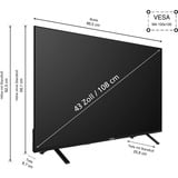Telefunken XU43TO750S 43" Ultra HD TV LED Noir