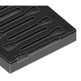 Wera 9823 Insert en mousse pour jeu de douilles Zyklop B 3/8" Bitnuss 1, vide, Dépôt Noir/gris