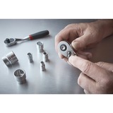 Wiha Cliquet réversible 3/8", bouton-poussoir et verrouillage à billes, Clè dynamométrique Noir/Rouge