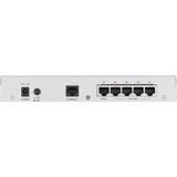 Zyxel USG Flex 100 pare-feux (matériel) 0,9 Gbit/s 0,9 Gbit/s, 0,27 Gbit/s, 42,65 BTU/h, 989810 h, IPSec, SSL/TLS, IKEv2, IPSec, SSL, L2TP/IPSec
