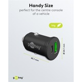 goobay 45W Dual USB PD chargeur de voiture Noir, 1x USB-C, 1x USB-A