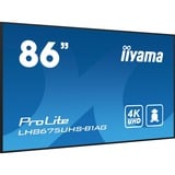 iiyama LH8675UHS-B1AG, Affichage public Noir (Mat)